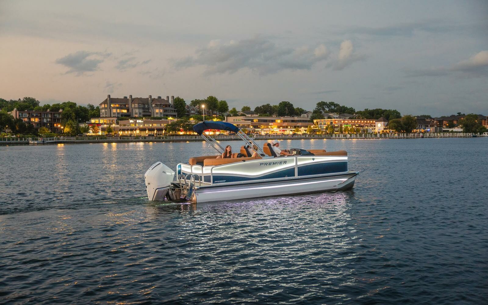 Premier Pontoons on the water